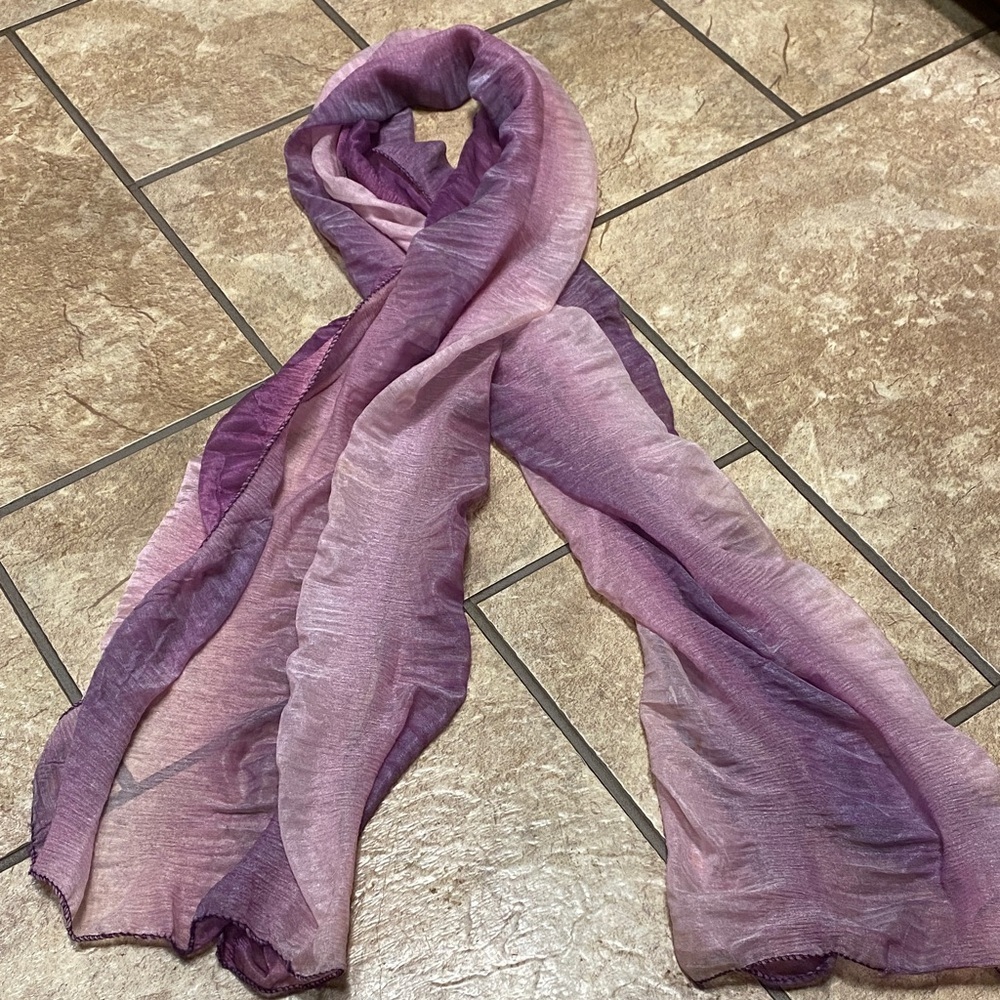 Whimsical Purple and Pink Gradient Scarf Fairycore Fall